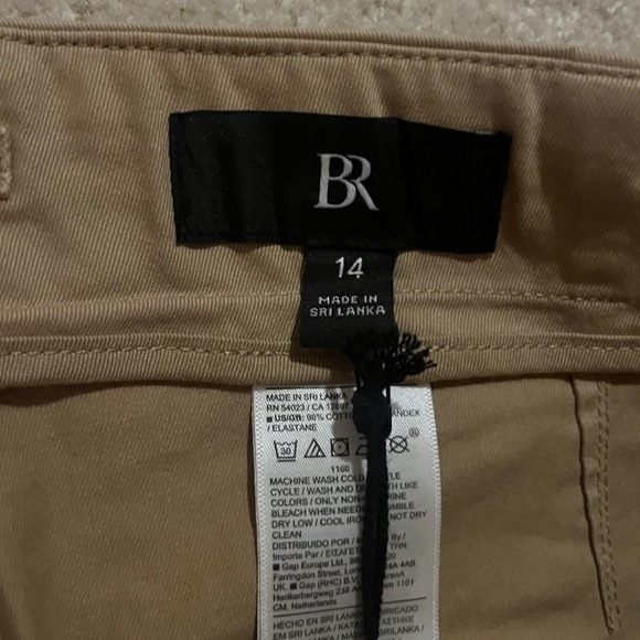 Banana Republic NWT Women's Mid Rise Slim Cargo Pants Khaki-Size 14 - Picture 5 of 10